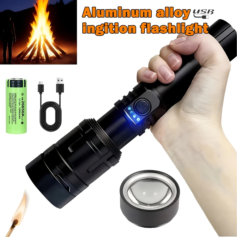 Outdoor Power For Camping - Ultra Güçlü El Feneri Odaklanan Ateşleme