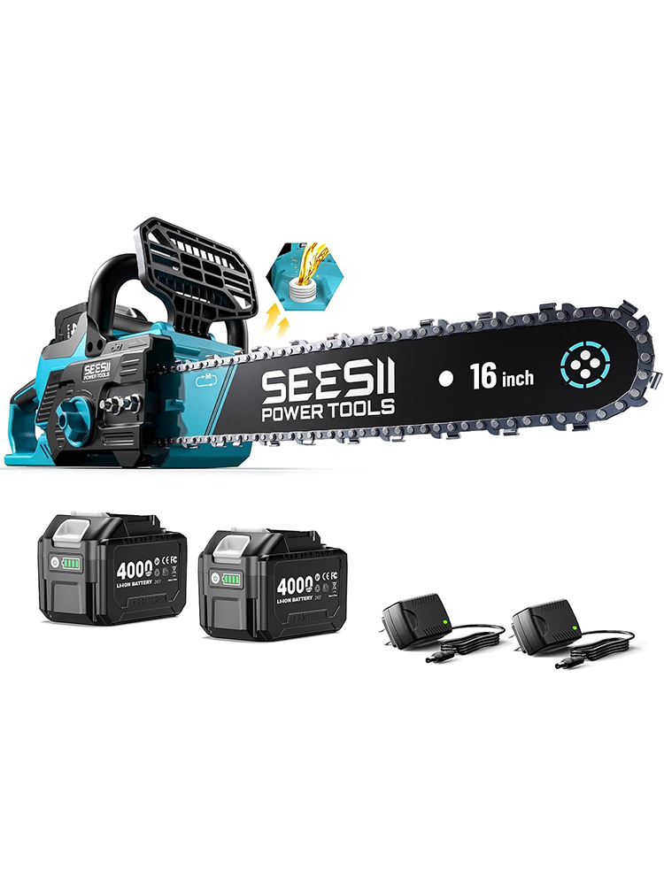 Electric Chainsaw Battery - SEESII 40V16'' Akülü Elektrikli Testere 2000W