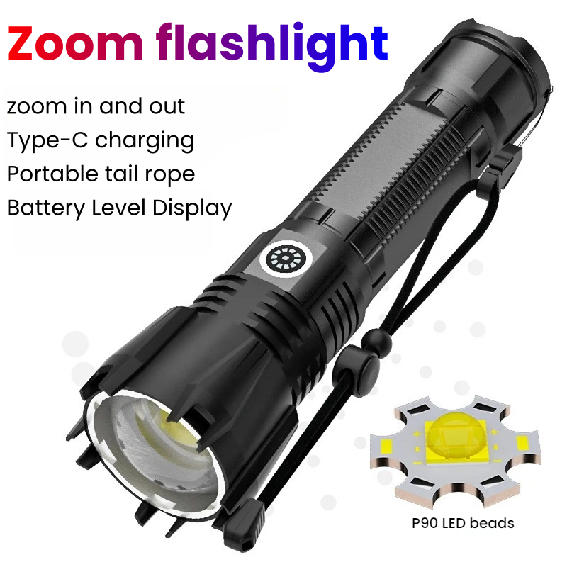 Outdoor Power For Camping - Yüksek güçlü P90 LED El Feneri