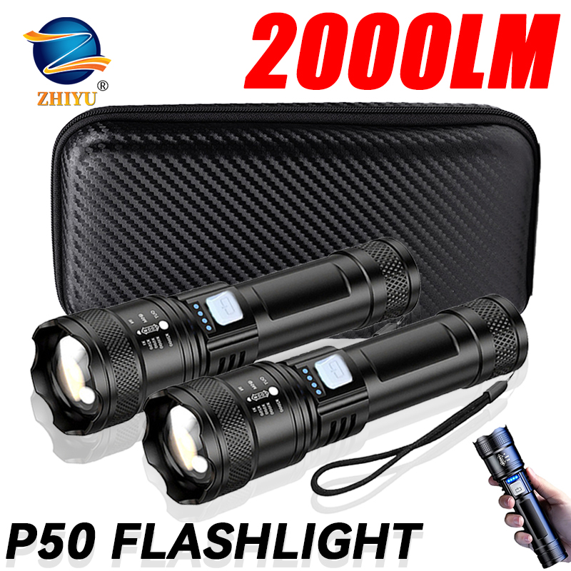 Outdoor Powerbank - Taktik LED El Feneri 2000LM USB