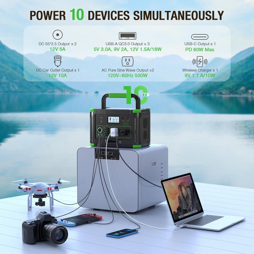 519.48Wh LiFePO4 Taşınabilir G - Outdoor Power Port incelemesi ve fiyatı
