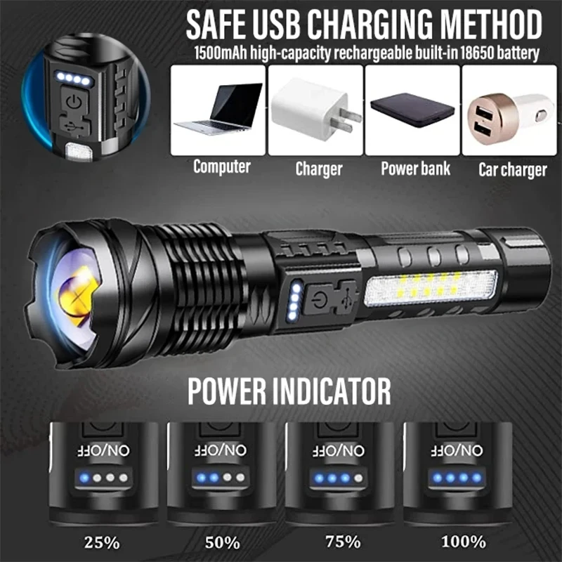Güçlü LED El Feneri Şarj Edile - Outdoor Power For Camping incelemesi ve fiyatı