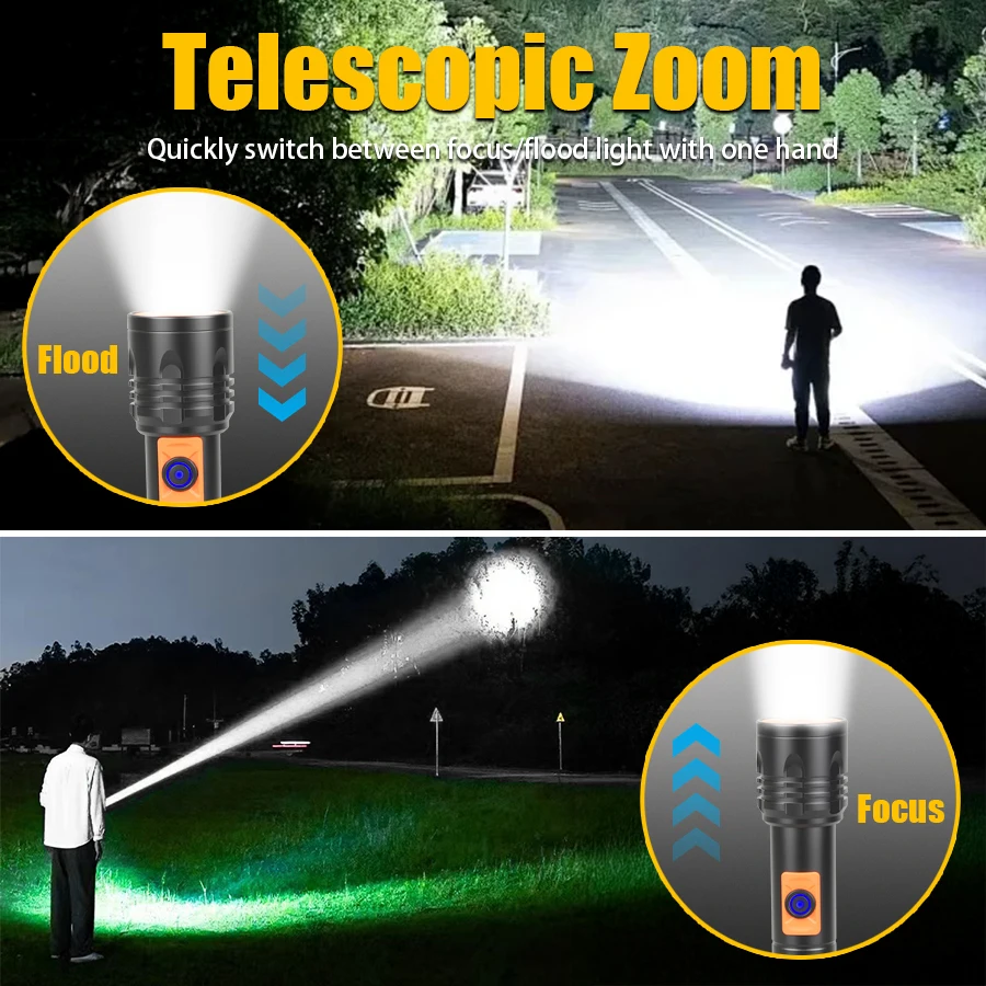 Yüksek Güçlü LED El Feneri USB - Outdoor Power For Camping incelemesi ve fiyatı
