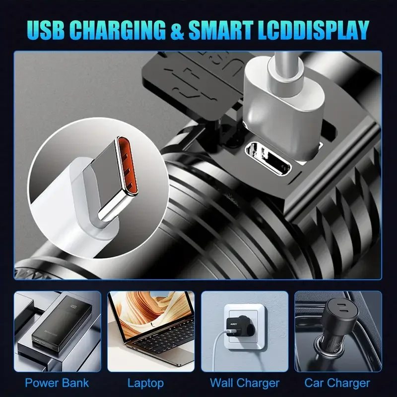 Taktik LED El Feneri 2000LM US - Outdoor Powerbank incelemesi ve fiyatı